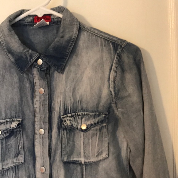 Medium Wash Chambray/Denim Shirt - Picture 3 of 5